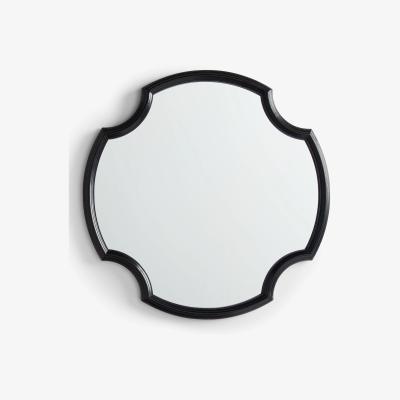 John Lewis John Lewis & Partners Decorative Shaped Wall Mirror, 85 x 85cm, Black