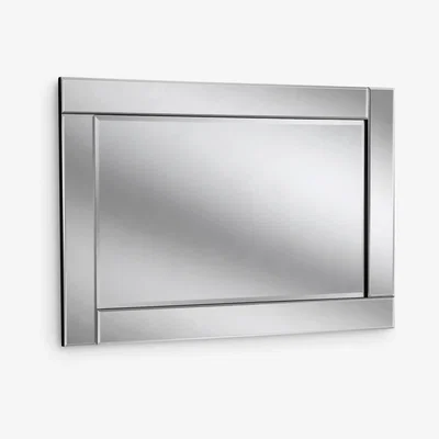 John Lewis Bevelled Glass Rectangular Wall Mirror, 80 x 120cm, Clear