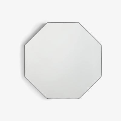 John Lewis John Lewis & Partners Metal Frame Octagonal Mirror, 76 x 76cm, Black