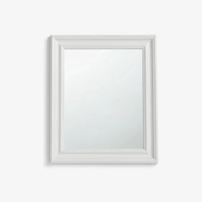 John Lewis ANYDAY John Lewis & Partners Rectangular Wood Frame Wall Mirror, 62 x 52cm, Light Grey