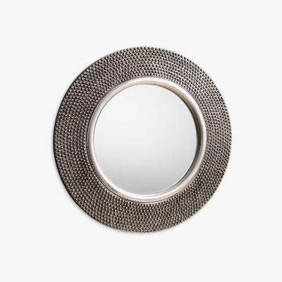John Lewis Whittington Round Textured Mirror, 80cm, Silver