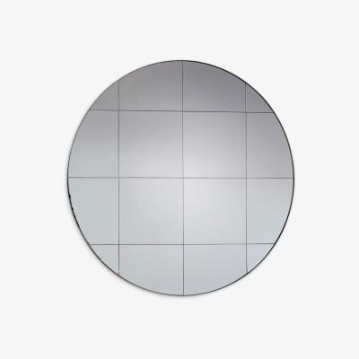 John Lewis Boxley Round Metal Frame Mirror, 100cm, Silver