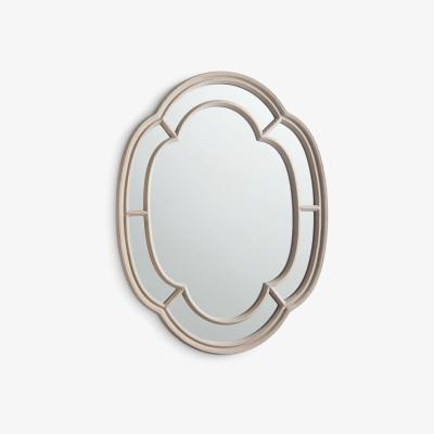John Lewis John Lewis & Partners Decorative Wood Frame Wall Mirror, 120 x 90cm, Vintage Grey