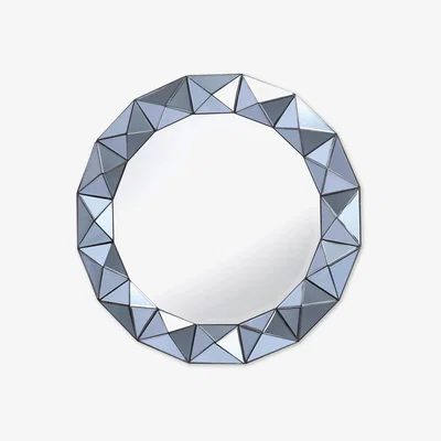 John Lewis Där Cetara Round Wall Mirror, 80cm, Smoke Grey