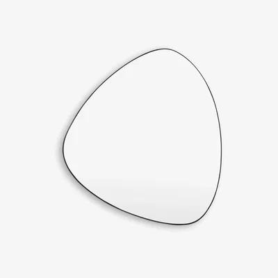 John Lewis Gallery Direct Caesars Free Form Wall Mirror, 70 x 60cm, Black