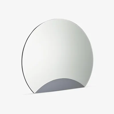 John Lewis Där Rise Cut-Off Wall Mirror, 70cm, Clear/Smoke