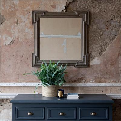 John Lewis One.World Wilton Layered Square Wood Frame Wall Mirror, 80 x 80cm, Natural