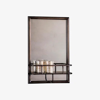 Knees Hendon Small Rectangle Wall Mirror - Bronze