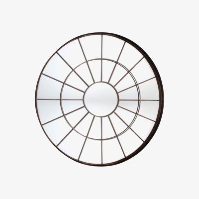 Knees Lorie Large Round Wall Mirror - Bronze
