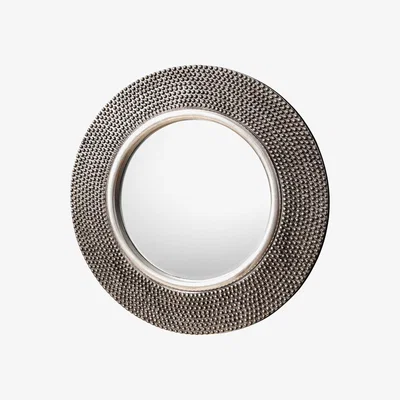 Knees Harriet Medium Round Wall Mirror - Silver