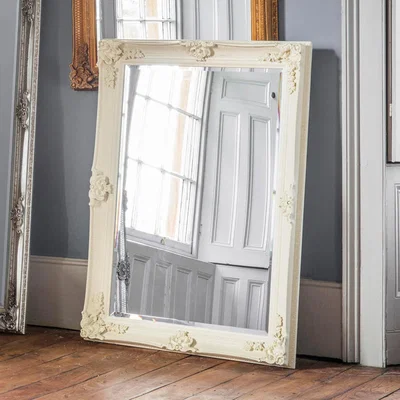 Knees Lewis Medium Rectangle Wall Mirror - Cream