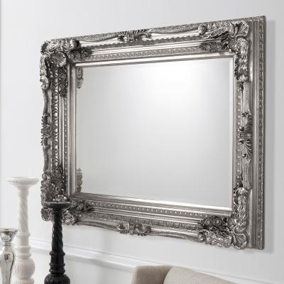 Knees Carved Louis Mirror - Silver