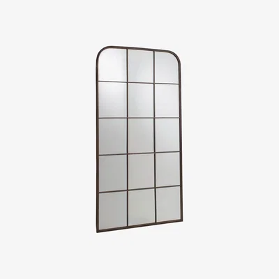 Knees Alcora Large Arched Wall Mirror - Black
