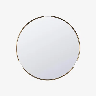 Knees Earley Medium Round Wall Mirror - Gold