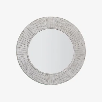 Knees Kaley Medium Round Wall Mirror - Cream