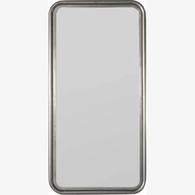 Knees York Large Rounded Rectangle Wall Mirror - Silver