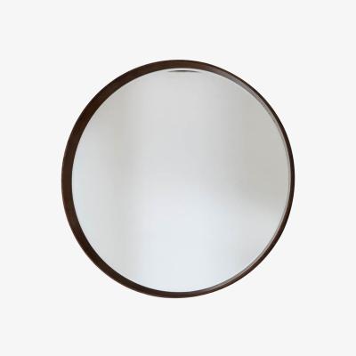 Knees Barnard Medium Round Wall Mirror - Dark Wood