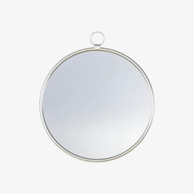 Knees Willow Medium Round Wall Mirror - Silver