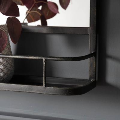Knees Waldo Medium Rectangle Wall Mirror - Grey