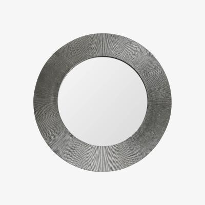 Knees Rain 60cm Medium Round Wall Mirror - Silver
