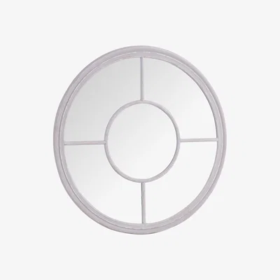 Knees Maestro Large Round Wall Mirror - Grey
