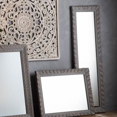Knees Basar Medium Rectangle Wall Mirror - Grey