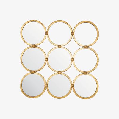 Knees Fidela Medium Square Wall Mirror - Gold