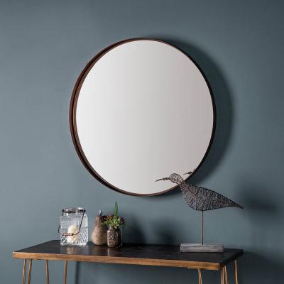 Knees Jasper Medium Round Wall Mirror - Bronze