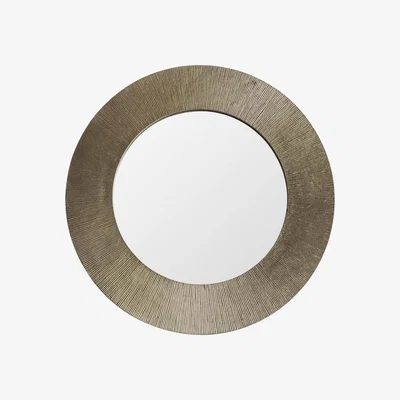 Knees Rain 66cm Medium Round Wall Mirror - Brass