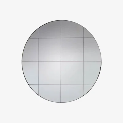 Knees Delpha Medium Round Wall Mirror - Silver