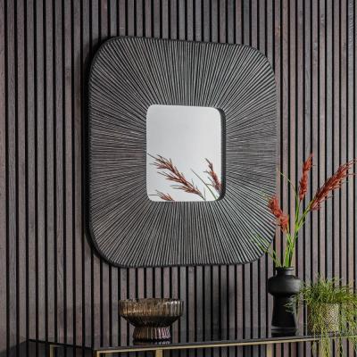 Knees Thame Medium Square Wall Mirror - Grey