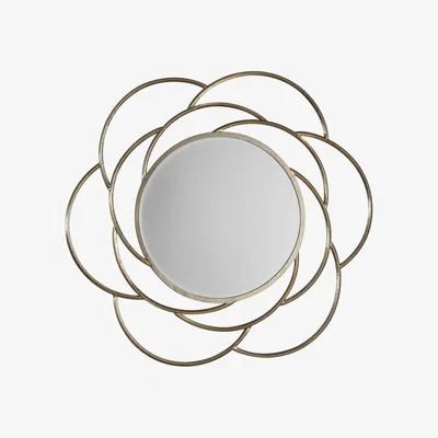 Knees Latrice Medium Round Wall Mirror - Gold