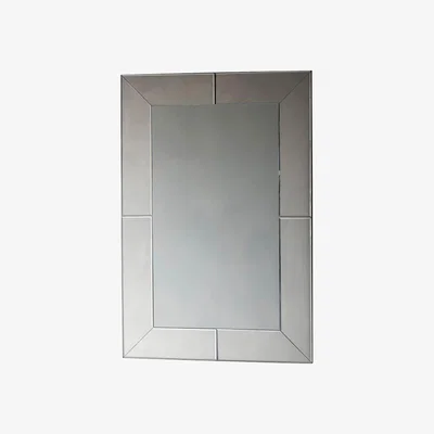 Knees Albion Medium Rectangle Wall Mirror - Silver