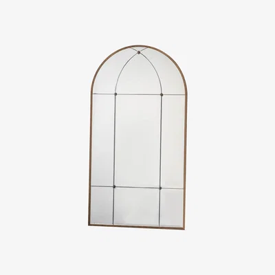 Knees Ozell Large Arched Wall Mirror - Gold