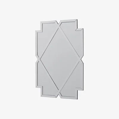Knees Lance Medium Irregular Wall Mirror - Silver