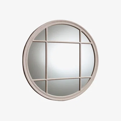 Knees Rupert Medium Round Wall Mirror - Cream