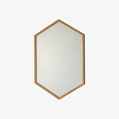 Knees Northwich Medium Hexagon Wall Mirror - Gold