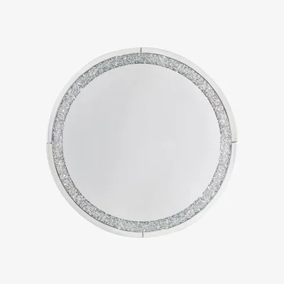 Knees Hank Medium Round Wall Mirror - Silver