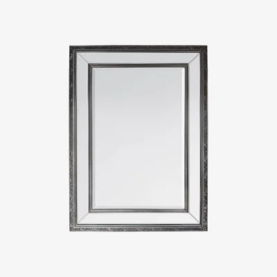 Knees Ripon Medium Rectangle Wall Mirror - Silver