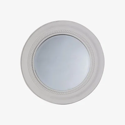 Knees Neots Medium Round Wall Mirror - White