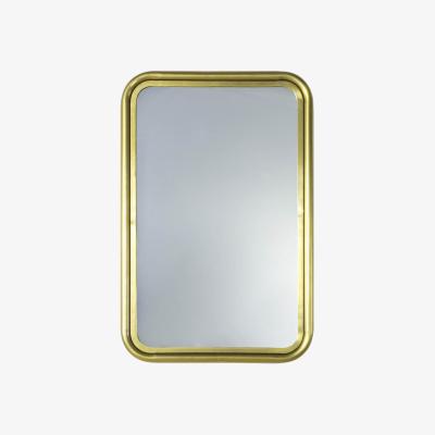 Knees York 92cm Medium Rounded Rectangle Wall Mirror - Brass