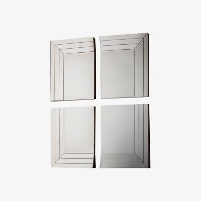 Knees Wainfleet Medium Rectangle Scatter Set Mirror - Silver (Set of 4)
