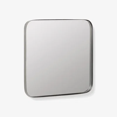 Kave Home Marco black metal wall mirror 40 x 40 cm