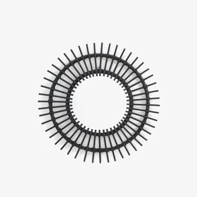La Redoute Nogu Black Cane Sunburst Mirror
