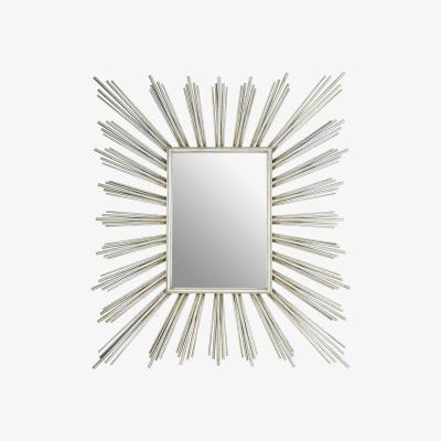 La Redoute 94 x 80cm Metal Wall Mirror in Antique Silver Finish