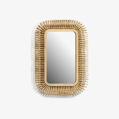 La Redoute Tarsile Rattan Frame Mirror, L90 x H60cm