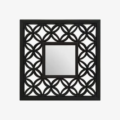 La Redoute 88cm Square Wall Mirror in Black