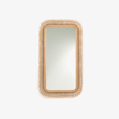 La Redoute Tarsile Rattan Mirror, H140cm