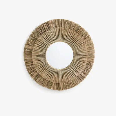 La Redoute Loully 90cm Diameter Round Mendong Mirror