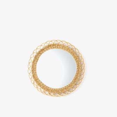 La Redoute Nogu Rosette Rattan Mirror, Diameter 60cm